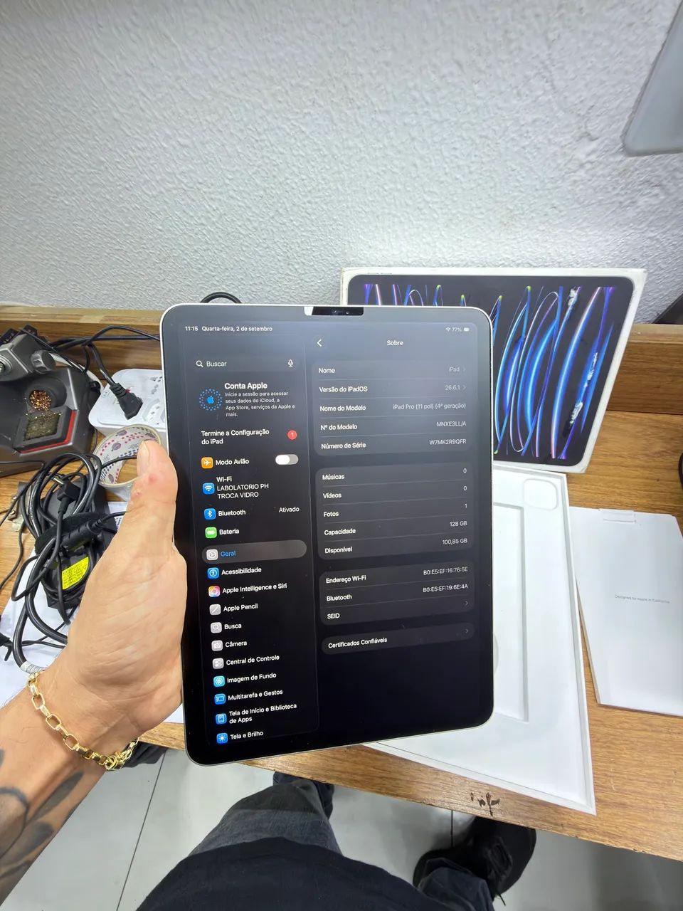 iPad Pro 11? M2 ? 4ª Geração ? 128GB ? Wi-Fi ? Com Caixa ? - Foto 4