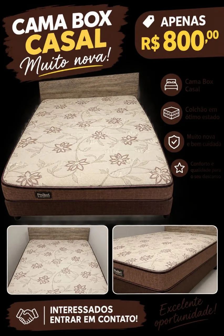 Cama box casal Ortopédica
