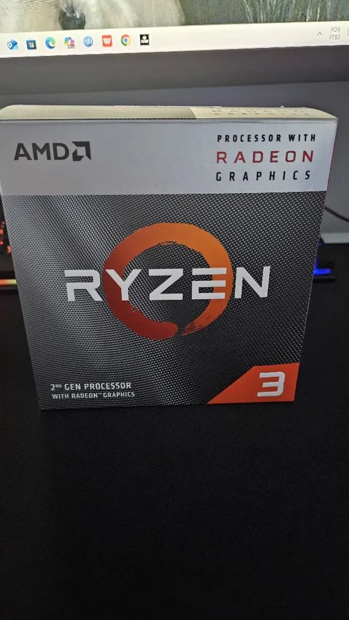 Ryzen 3 3200G + Cooler box - Na caixa