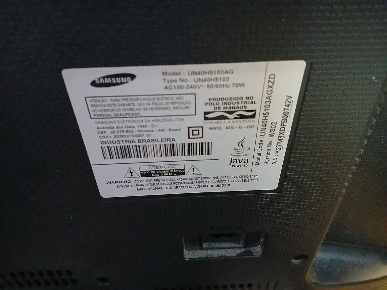 TV Samsung funcionando porém com tela danificado  - Foto 2