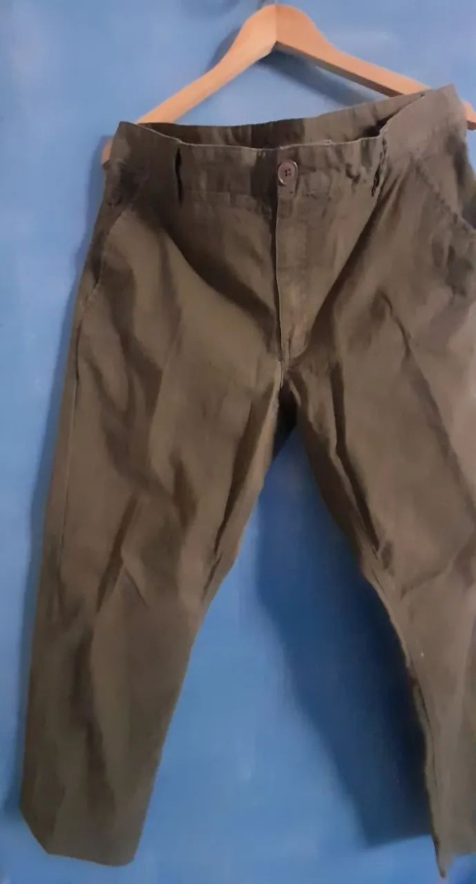 Calça Sarja Amaciada Bolso Faca com Elastano Verde 46 - Foto 2