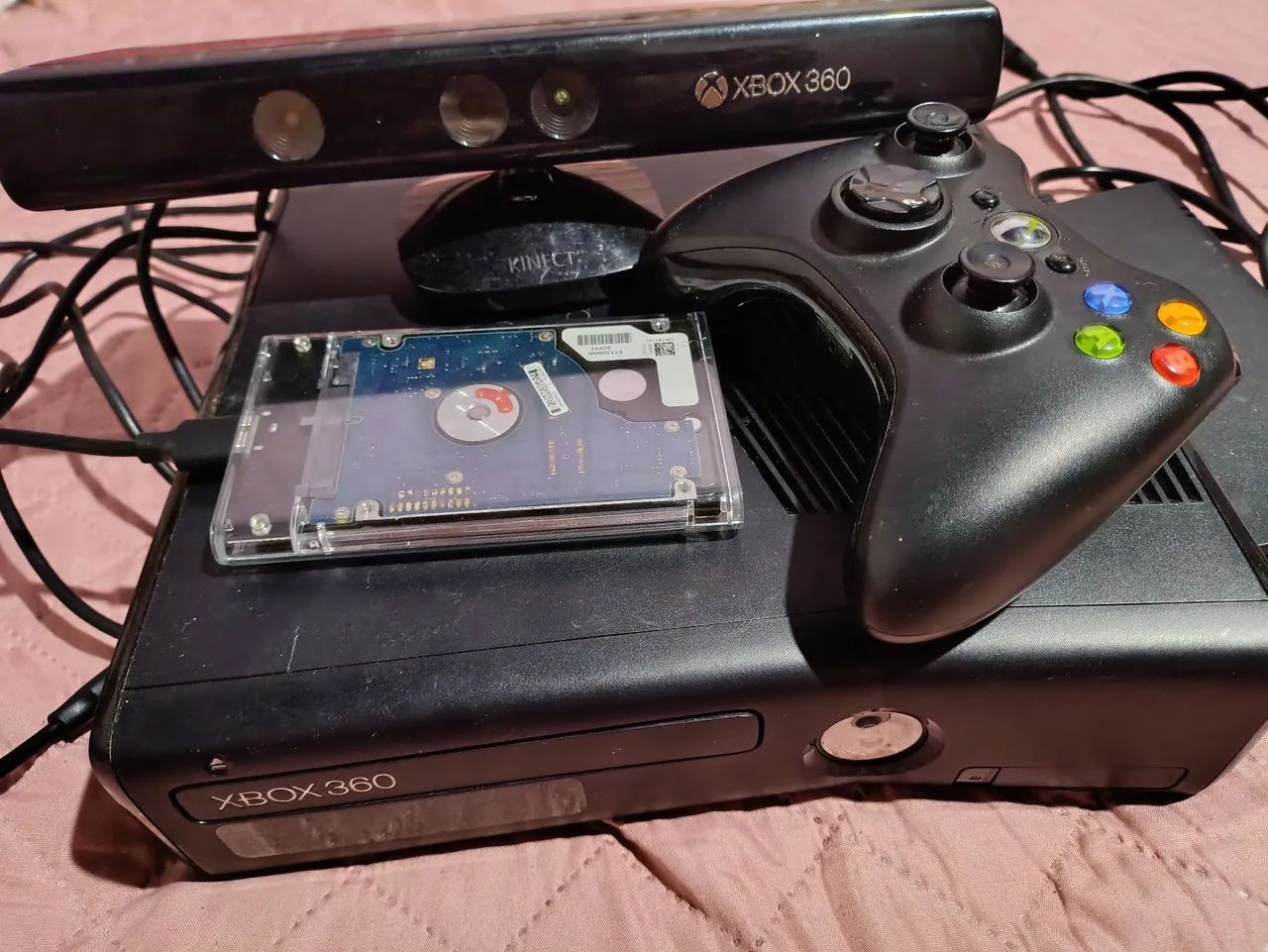 Xbox 360+Kinect+HD de 250 Gigas Com Jogos - Foto 2