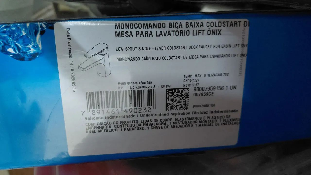 Misturador Monocomando Docol 7959CE Onix