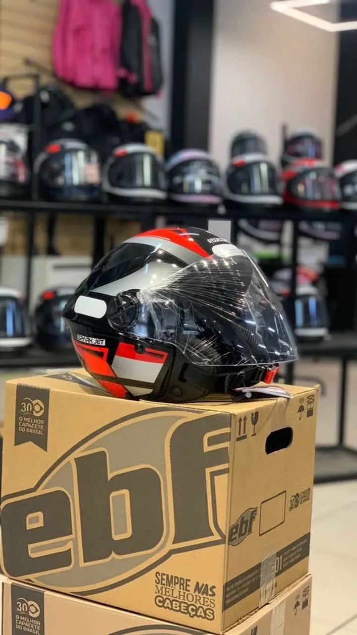 Capacete EBF Aberto Spark Jet - Foto 3