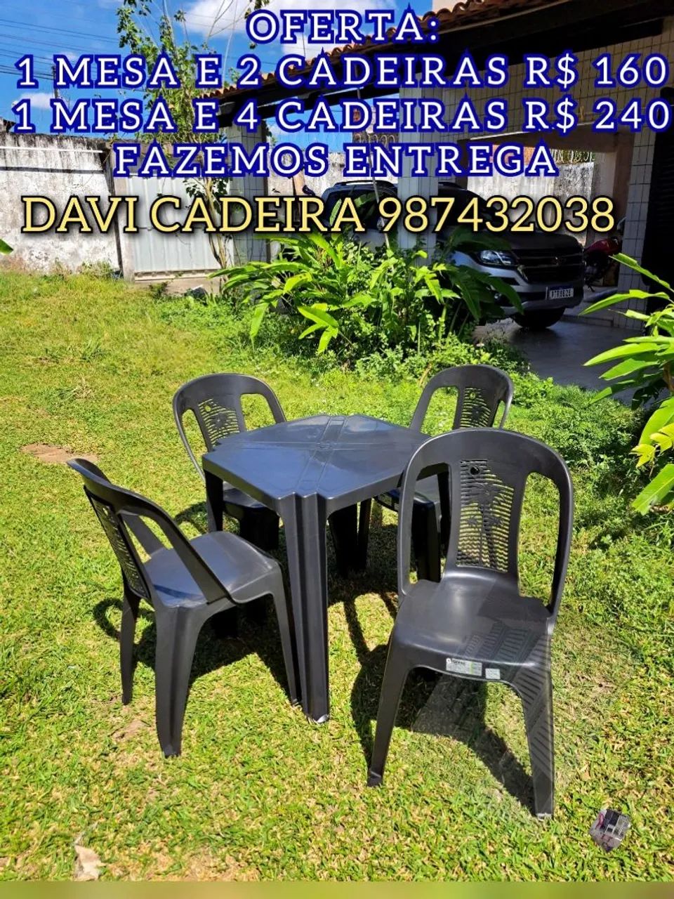 CONJUNTO DE MESA E CADEIRA DE PLASTICO NDMMD MDMDM MDMDM MDM