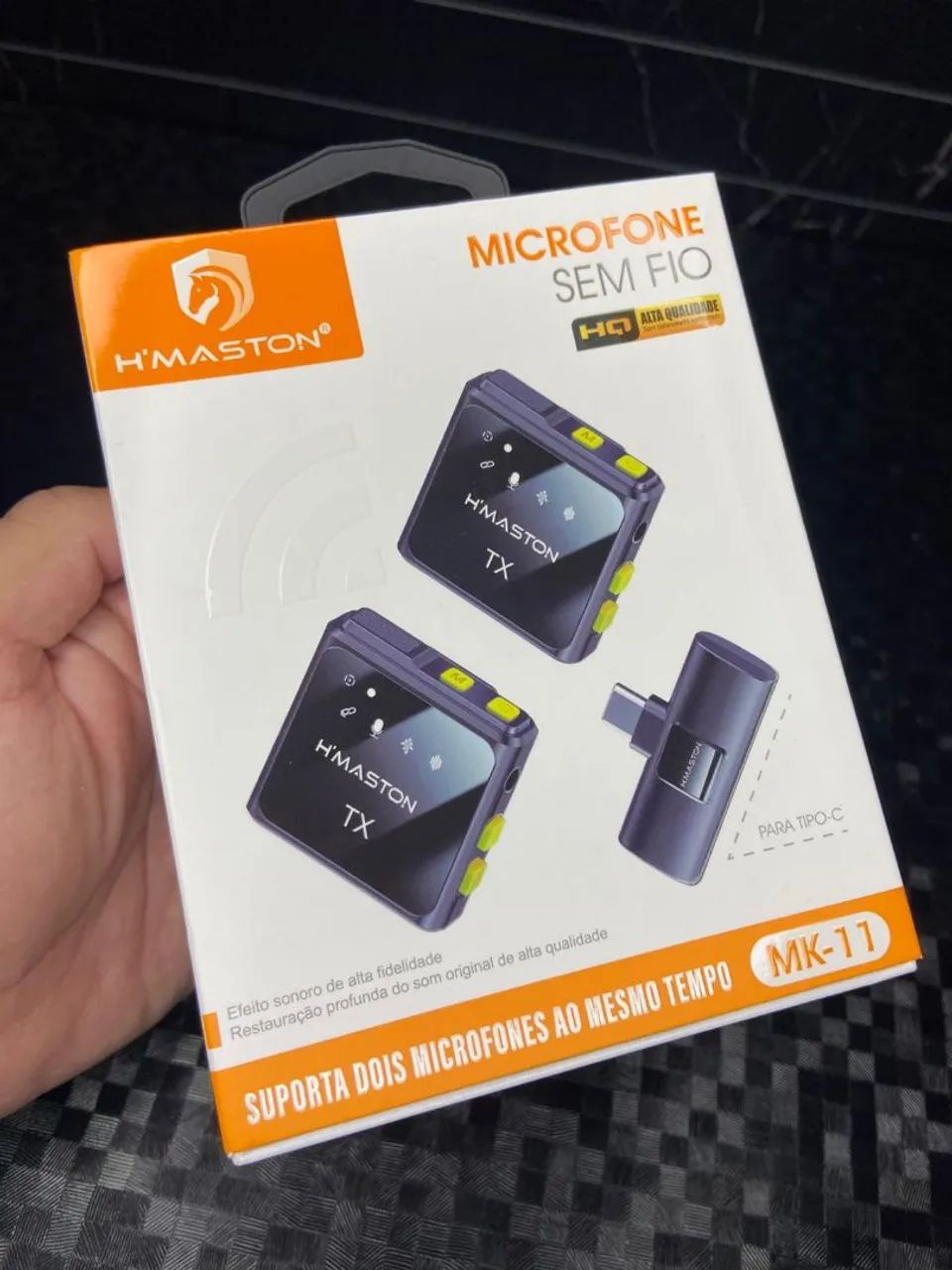 Microfone lapela 2 em 1 - tipo C com entrega grátis 
