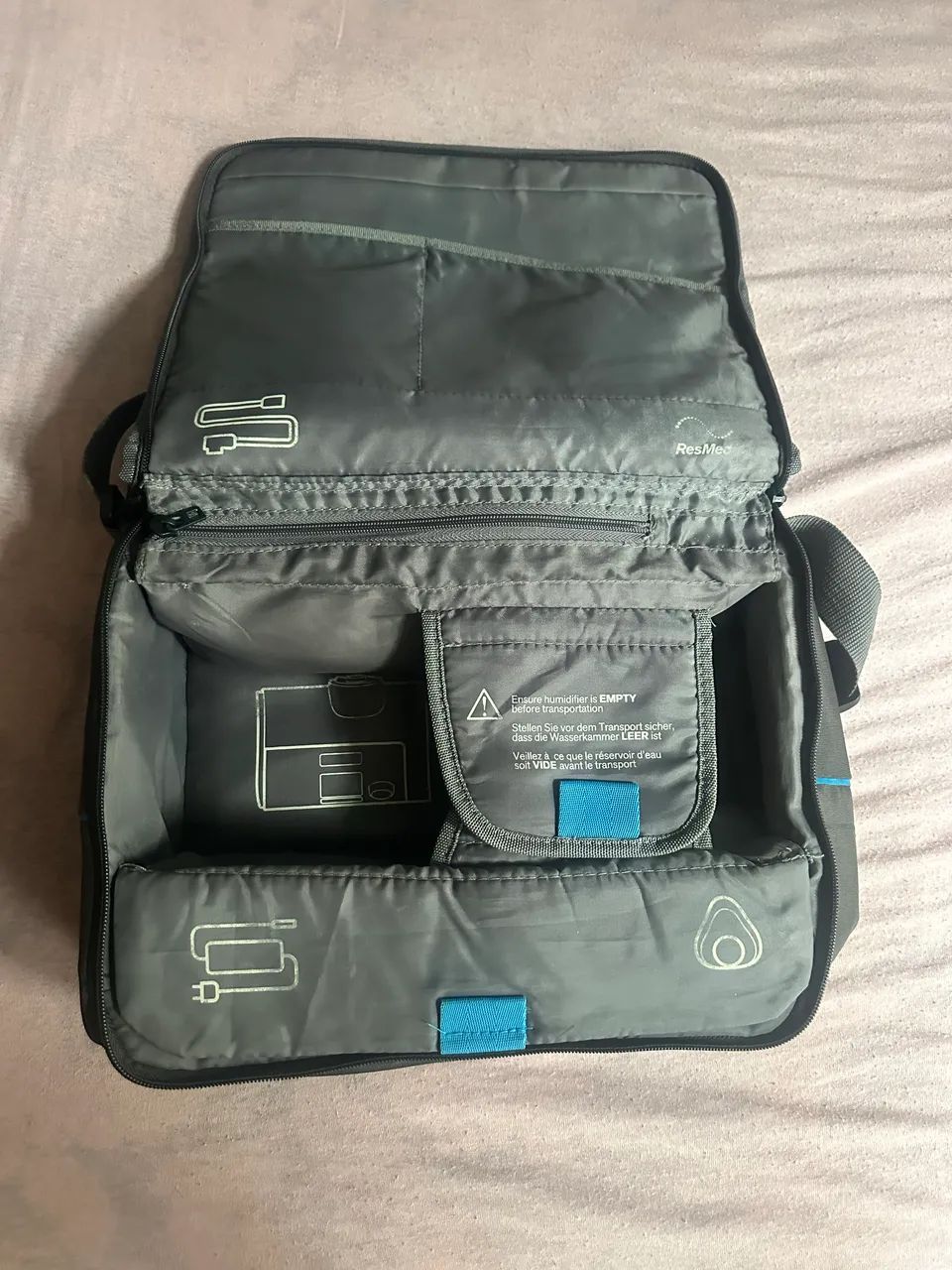  bolsa de transporte cinza da ResMed, projetada  - Foto 2