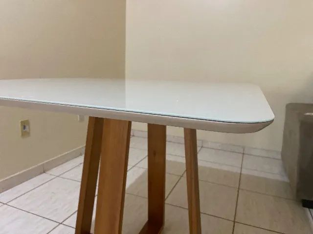Mesa nova 120x80 tampo vidro off watt barata - Foto 3