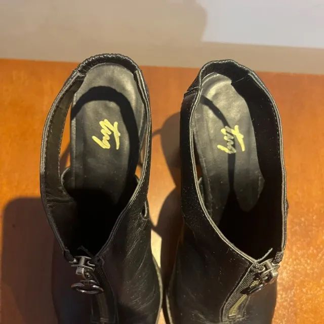 sandália tng, couro, preta 35