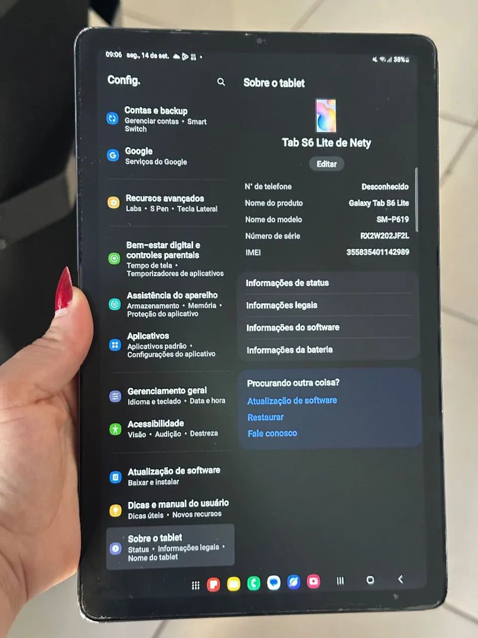 Tablet S6 lite Wi-Fi Chip 128G - Foto 3