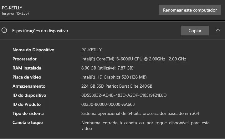 Notebook Dell Inspiron 15 3567 - SSD + 8GB RAM - Foto 5