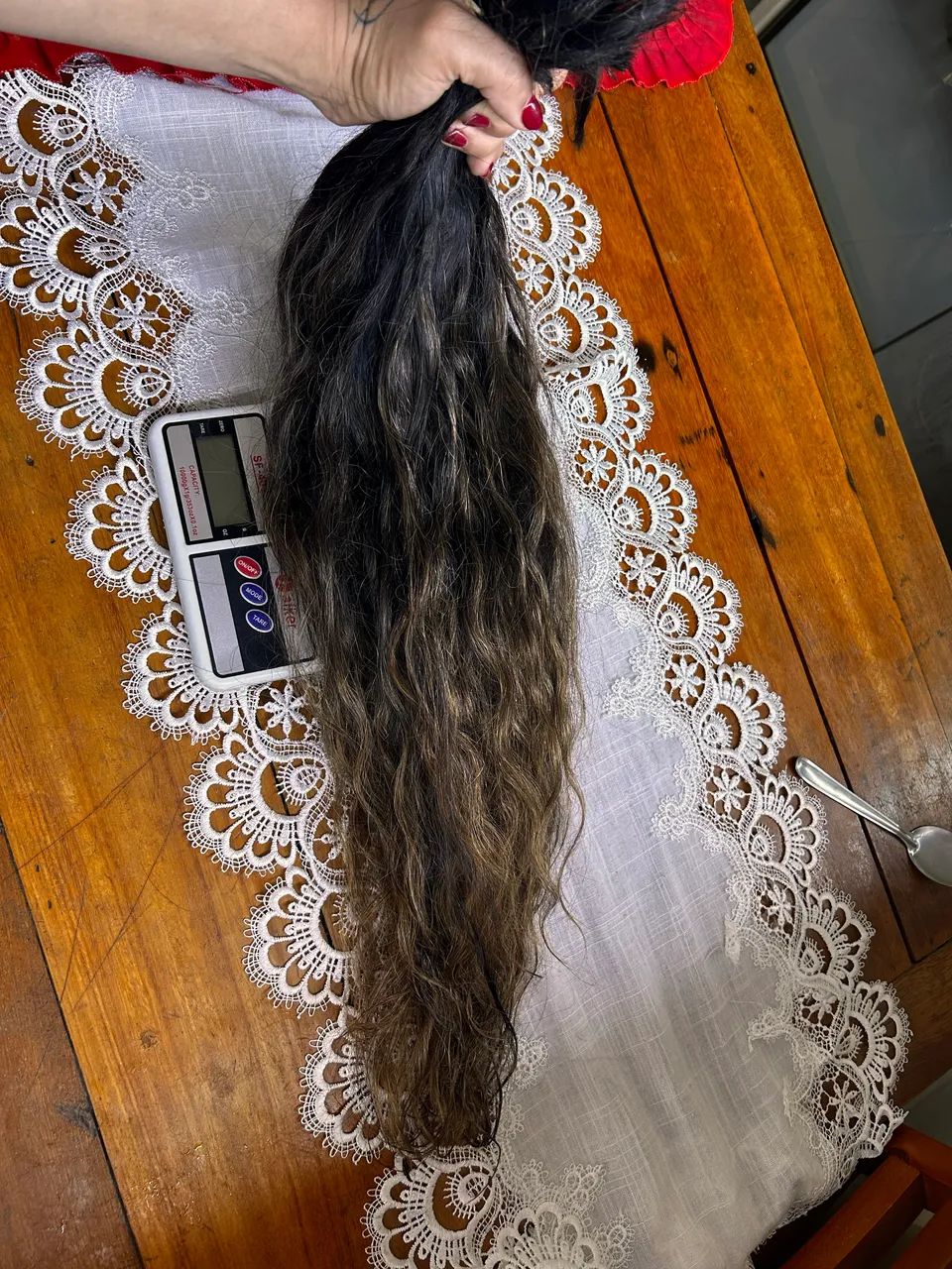 Cabelo humano ondulado morena iluminada 60/70cm - Foto 3