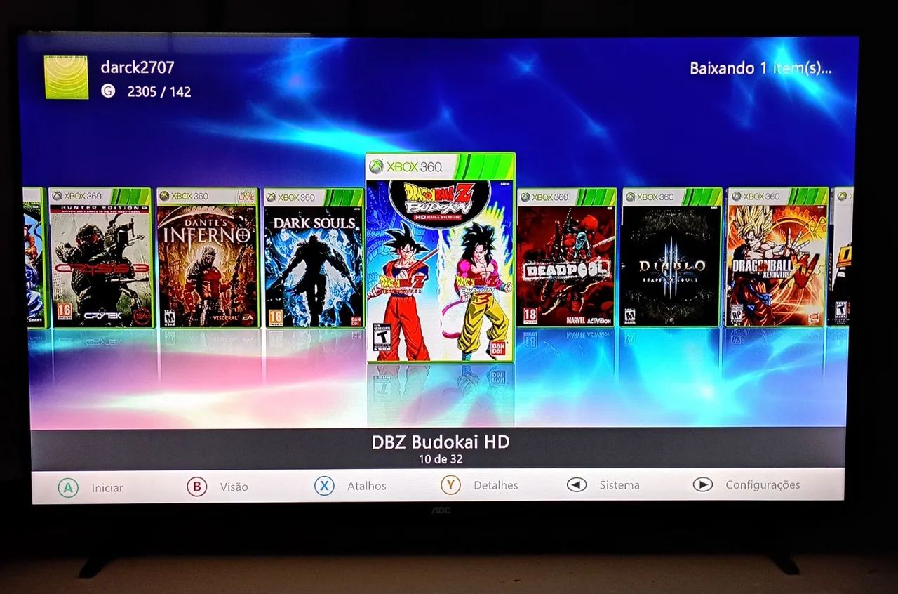 Vendo Xbox 360 desbloqueado RGH e LT - Foto 3