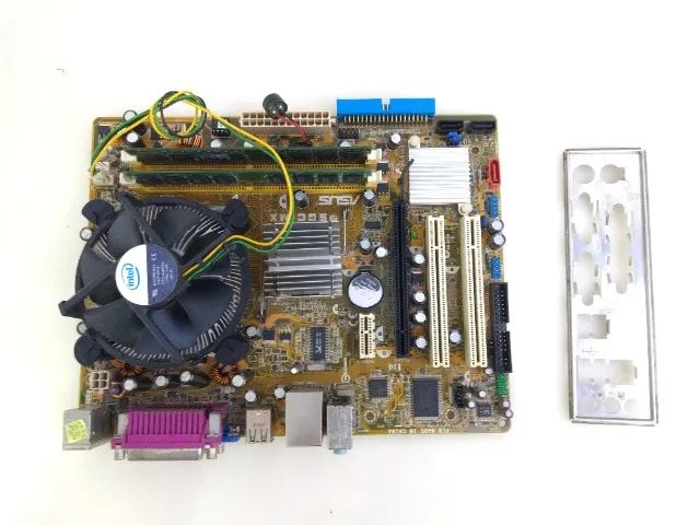 Kit placa + memoria + cooler PentiumD 3.0 775 2GB Usado - Foto 2