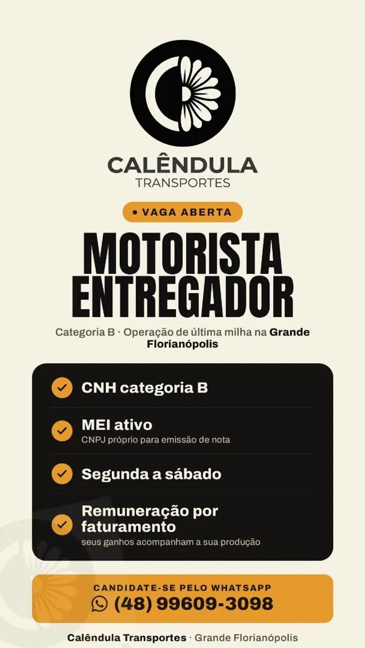 Motorista entregador