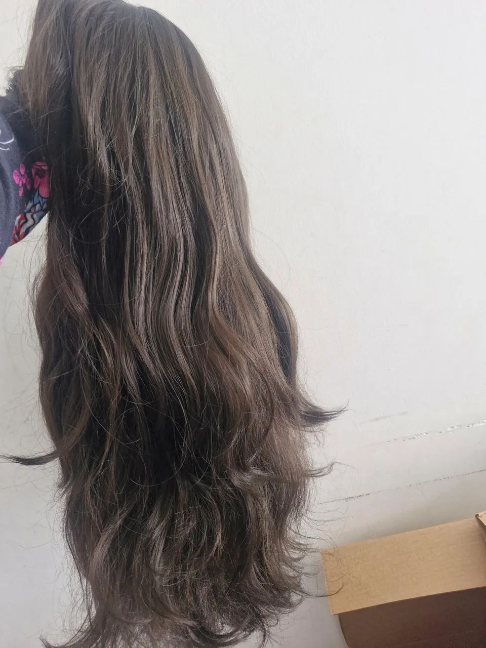 Peruaca lance cabelo longo castanho escuro  - Foto 4