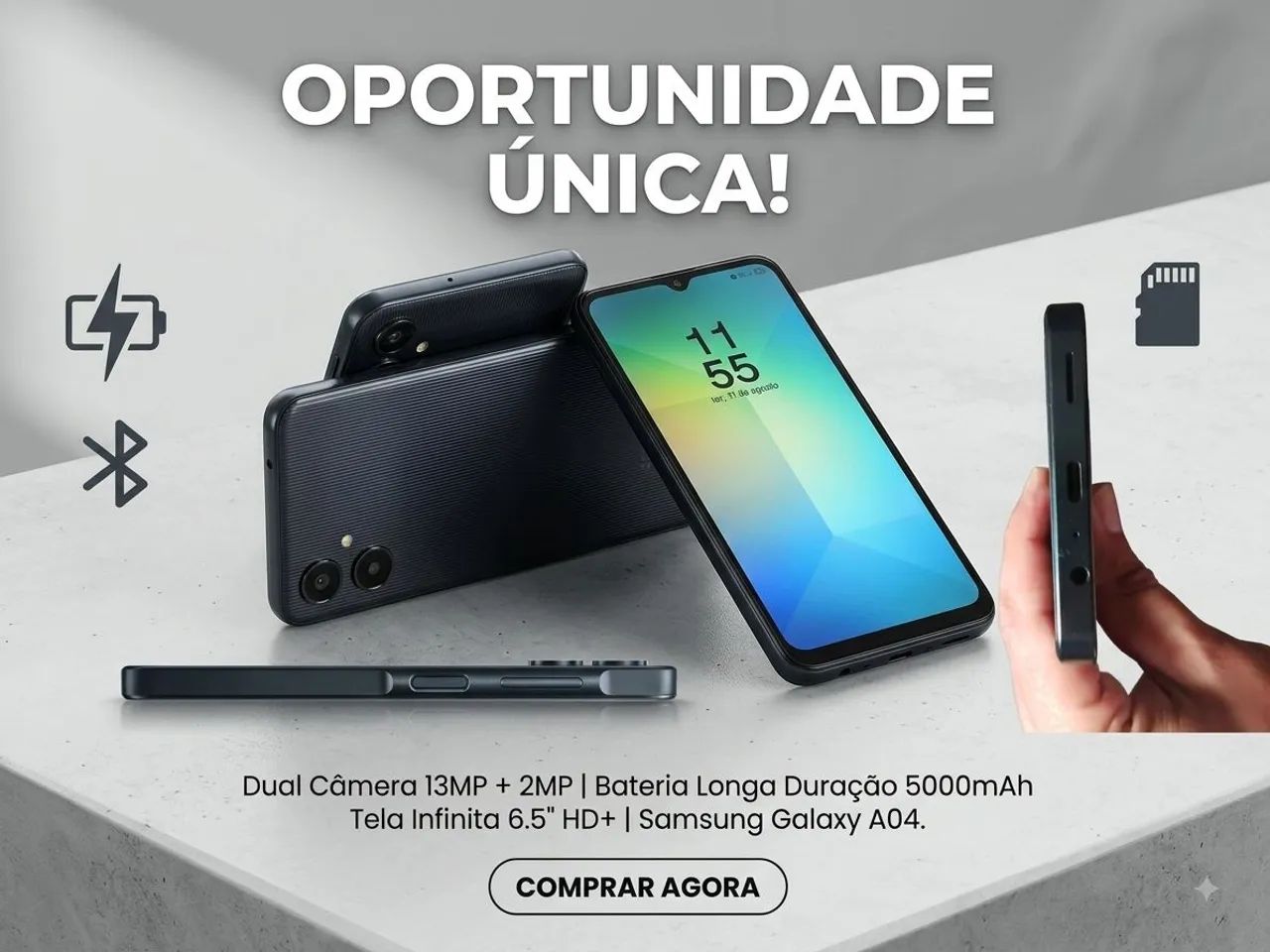 Smartphone Samsung A06 128GB/4GB RAM 