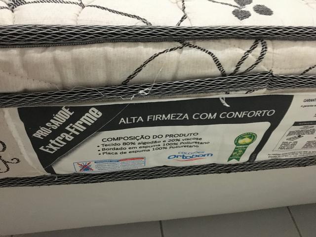 Cama Casal box + colchão casal ortobom extrafirme - Foto 3