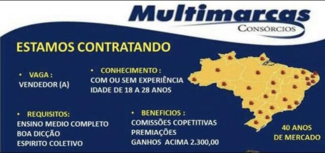 Preciso de 4 vendedores não é necessário ter experiência