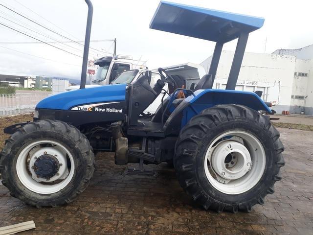 Trator tl 80 new holand 2004 azul bem revisado