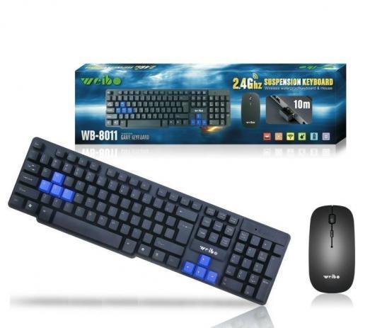 Combo Teclado e Mouse Sem Fio Weibo WB-8011