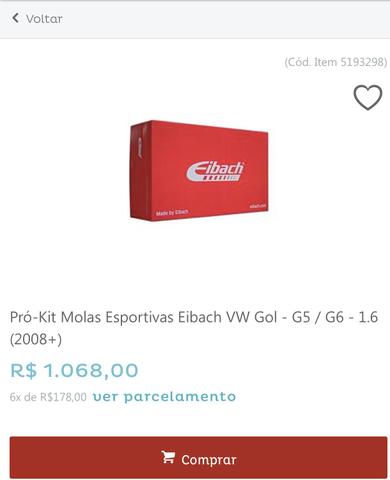 Molas Eiback para gol G5/g6