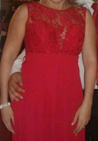 Vestido longo vermelho de festa