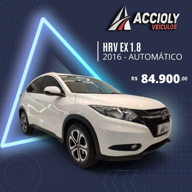 HONDA HRV 1.8 AUT. EX  COM OU SEM ENTRADA + SALDO EM ATÉ 60X 