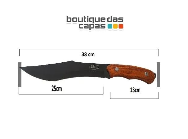 Faca cozinha Caça Pesca Churrasco Luxo Fulltang Inox 38cm Luatek SLK-A99 - Foto 2