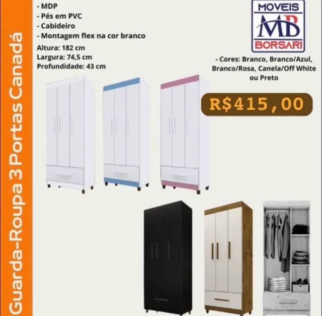 Guarda roupa 3 portas - Foto 4