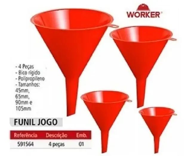 Funil Plástico kit 4 peças 