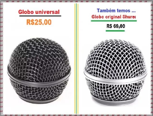 Globo universal em alumínio para microfones diversos - Foto 2