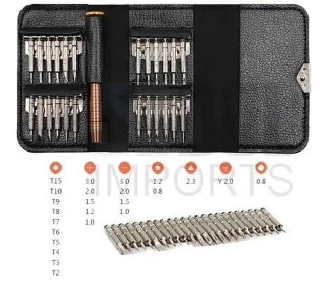 Kit Chaves De Precisão Fenda Torx Philips Multiuso 25 Em 1 - Foto 2