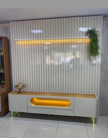 Rack + Painel Ripado 100% MDF  - Foto 2
