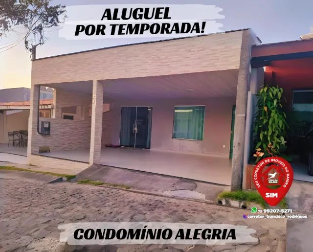 Alugo-POR TEMPORADA. Casa no SIM. Toda Mobiliada. Condomínio Alegria.