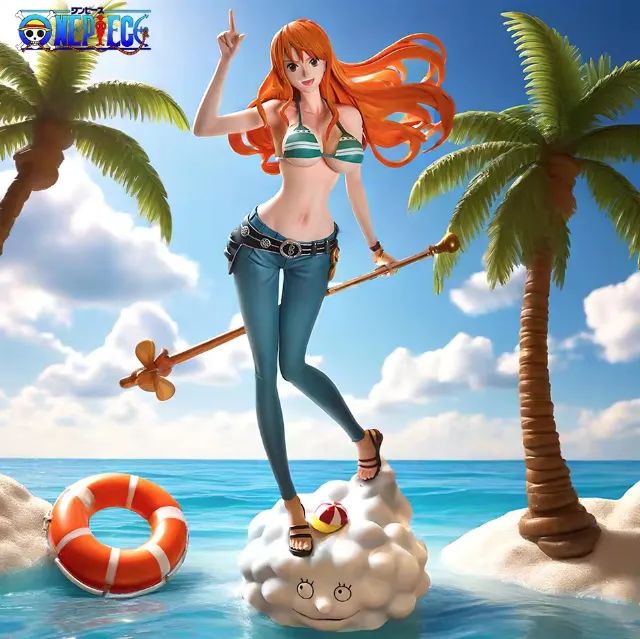 Estátua Decoração Nami Figure Presente Anime - One Piece