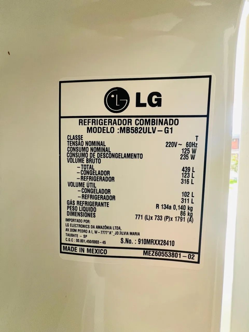 Geladeira LG com Dispenser de Água em excelente estado por apenas R$1900 - Foto 5