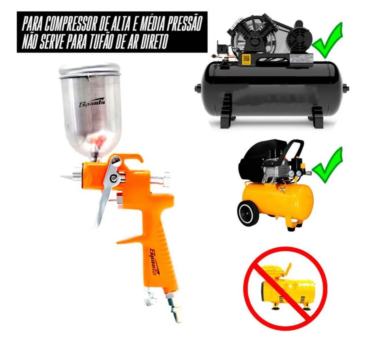 Pistola de Pintura + Copo de Gravidade - Foto 2