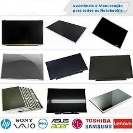 Telas para notebook de diversos modelos LCD e LED, LED Slim, novas e usadas
