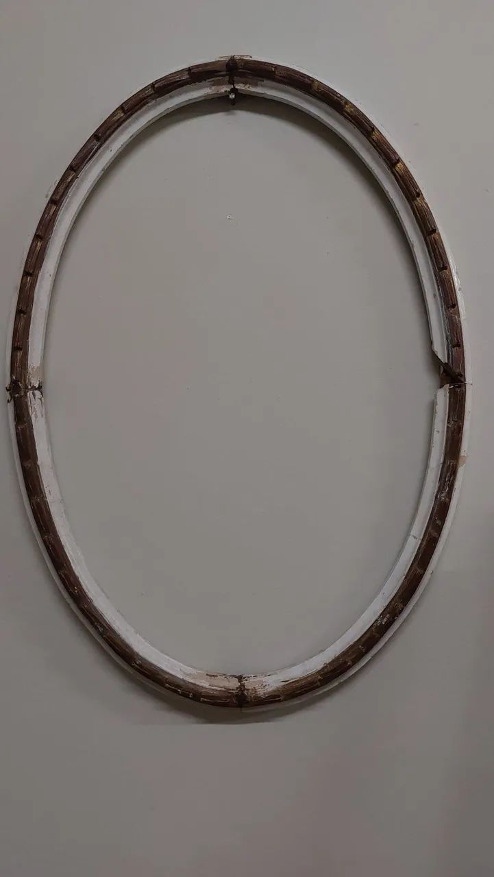 Moldura Espelho Oval Luís XV 