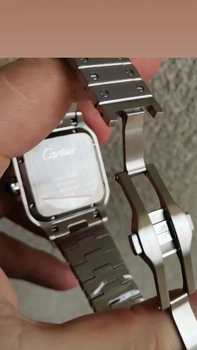 Relógio Cartier TANK Automático Fundo Azul Disponível 