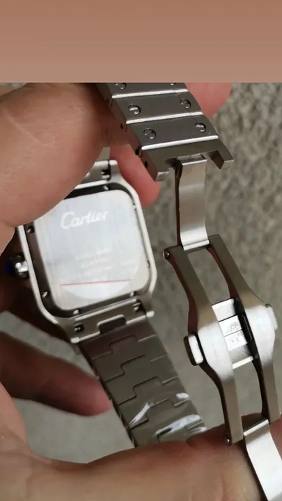 Relógio Cartier TANK Automático Fundo Azul Disponível 