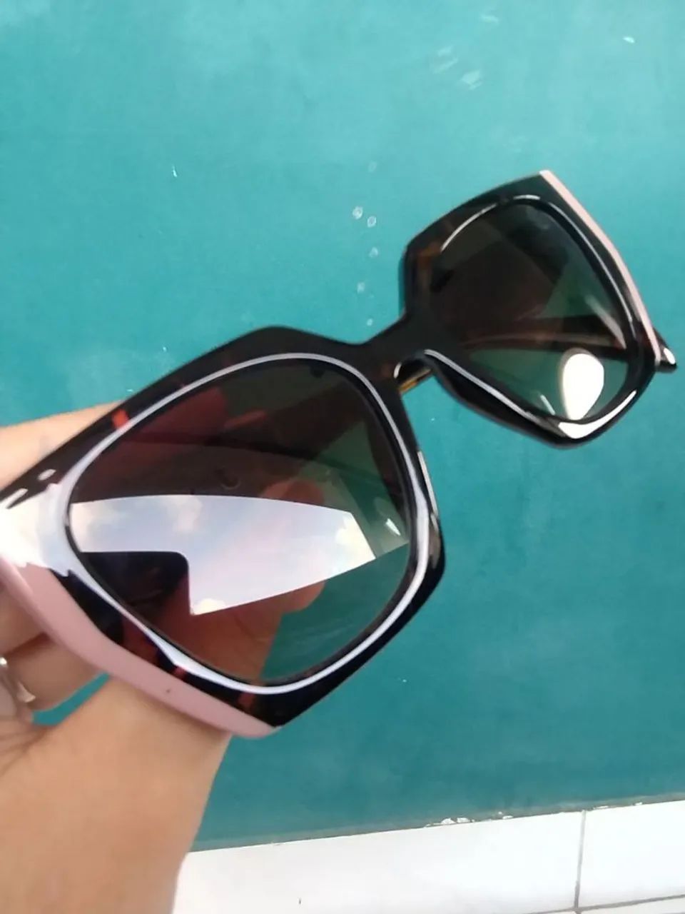 Óculos De Sol Feminino Quadrado Estilo Prada - Foto 5