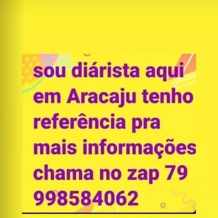 Diarista disponível apenas pra faxina pra mais informações zap * 