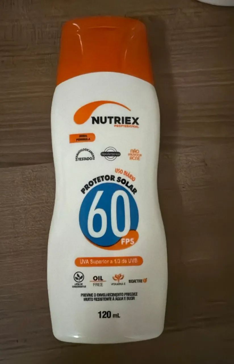 Protetor Solar Nutriex FPS 60 Uso Diário 120ml