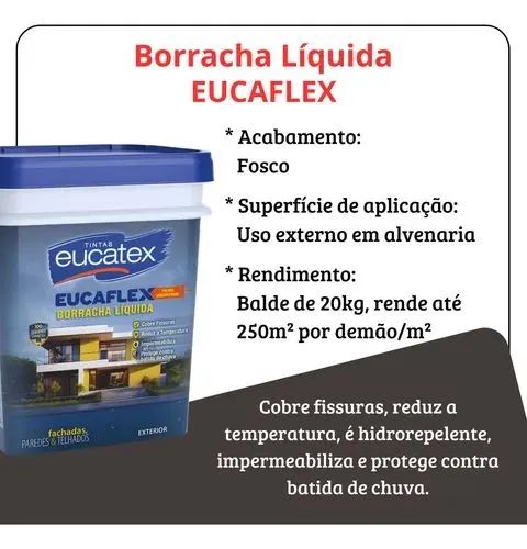 Borracha Líquida Eucatex 20kg impermeabilizante  - Foto 3