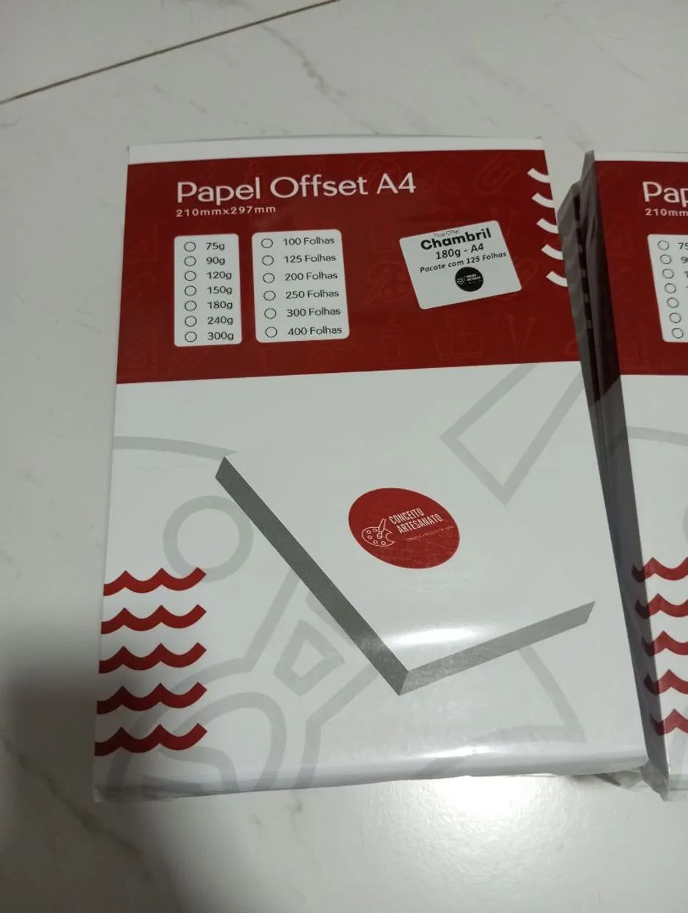 Papel Offset A4 Chambril 180g - Pacote com 125 Folhas