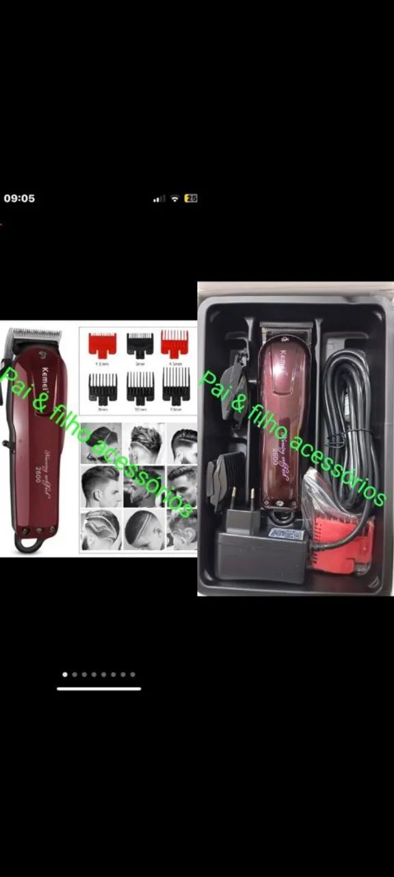 Aparador de Cabelo Profissional Kemei 2600