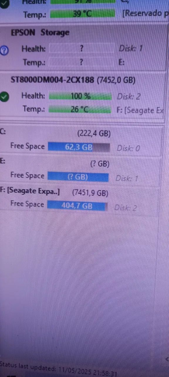 HD Seagate 8TB Quase Novo,pouco Pode vê Fotos  - Foto 4