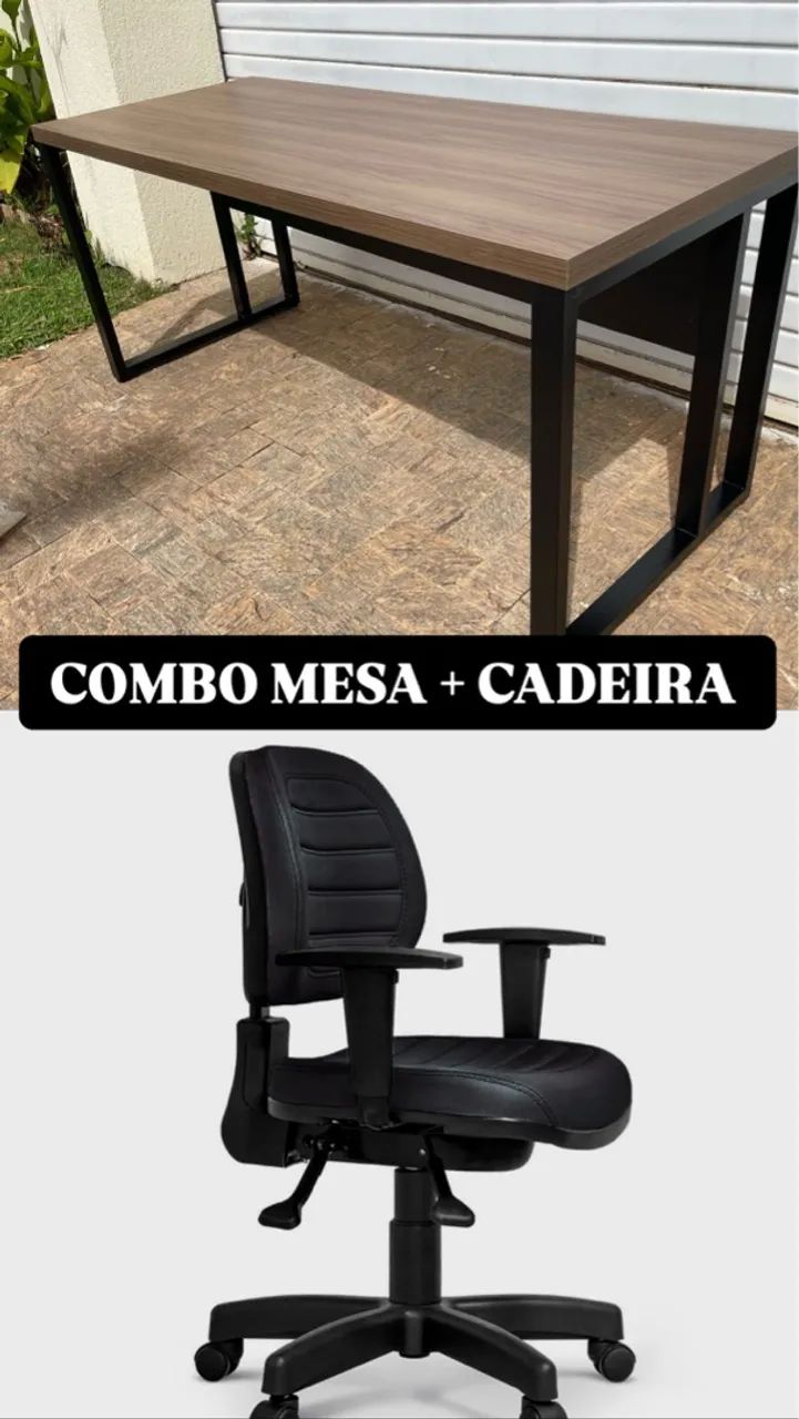 Combo Mesa e Cadeira novos de fábrica móveis para escritório 